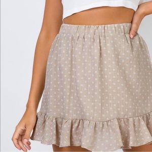 Princess Polly Beige Mini Skirt